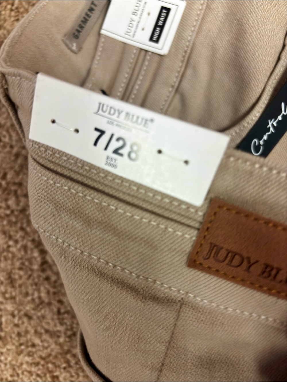 Judy Blue Wide-Leg Jeans high rise Khaki Jeans in - Picture 4 of 4